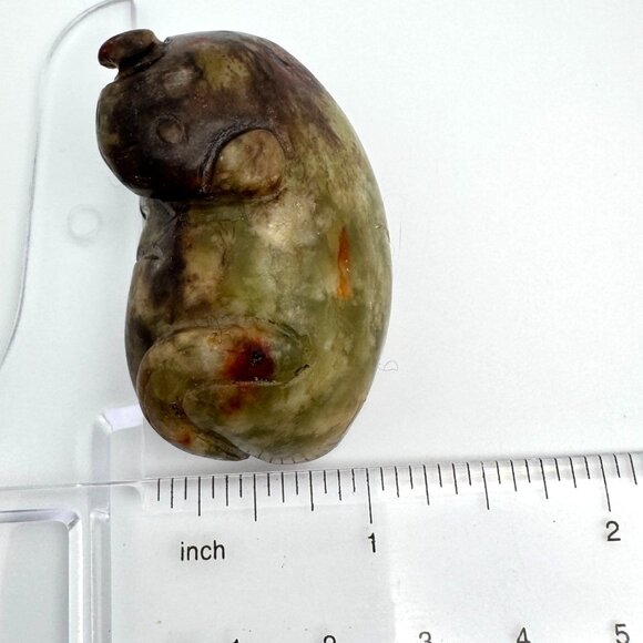 Jade Carved Mythical Beast Figurine Rustic Stone Antique 17 c ? - Picture 3 of 11